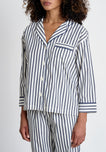 Marina Pajama Set in Navy Breton Stripe
