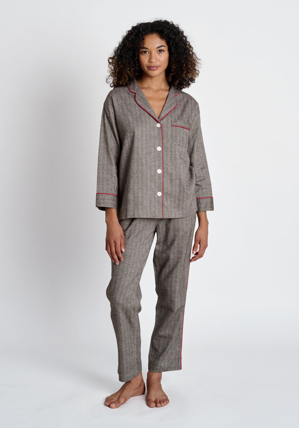 Sleepy Jones Marina Flannel Pajama Set