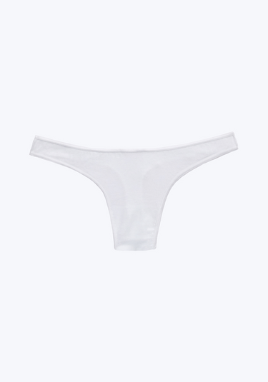 SLEEPY JONES | Mariko Thong in White Cotton/Modal / XS-White Cotton/Modal