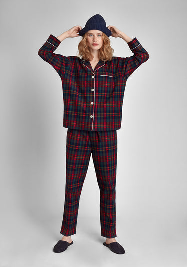 Marina Pajama Set in Berry Plaid Flannel