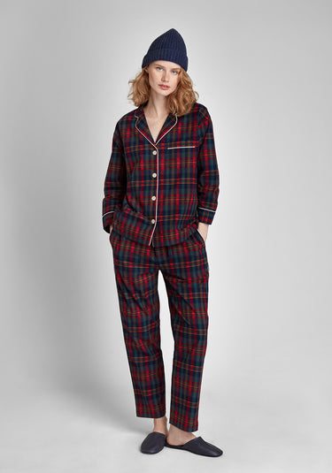 Marina Pajama Set in Berry Plaid Flannel