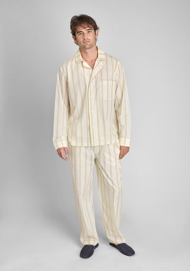 Lowell Pajama Set in Sand & Cream Stripe