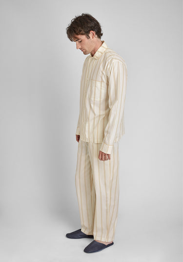 Lowell Pajama Set in Sand & Cream Stripe