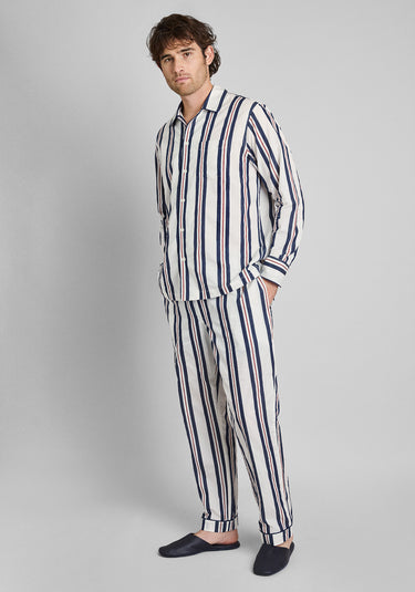 Henry Pajama Set in Nautical Regimental Stripe
