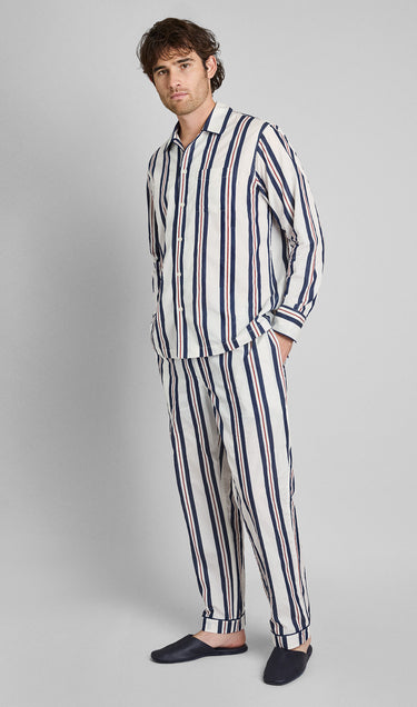 Henry Pajama Set in Nautical Regimental Stripe