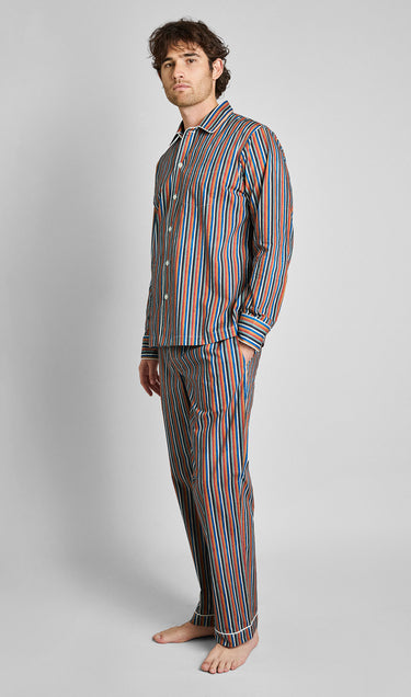 Henry Pajama Set in Woodblock Stripe