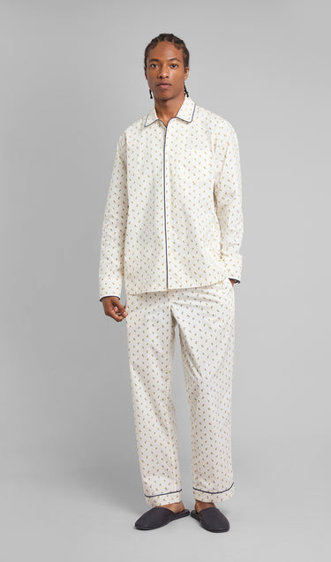 Henry Pajama Set in Yellow & Plum Paisley