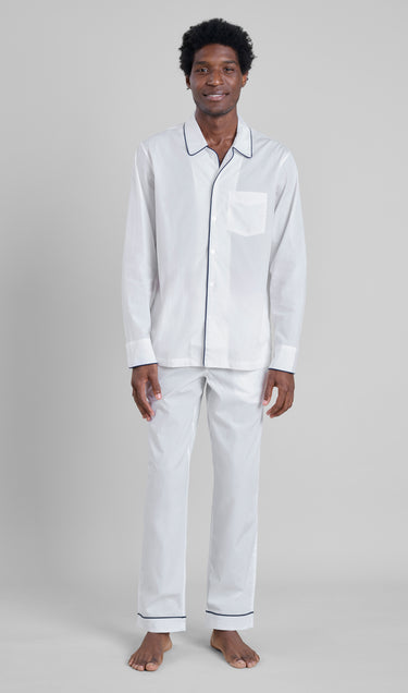 Henry Pajama Set in White Poplin