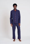 Henry Pajama Set in Navy Flannel