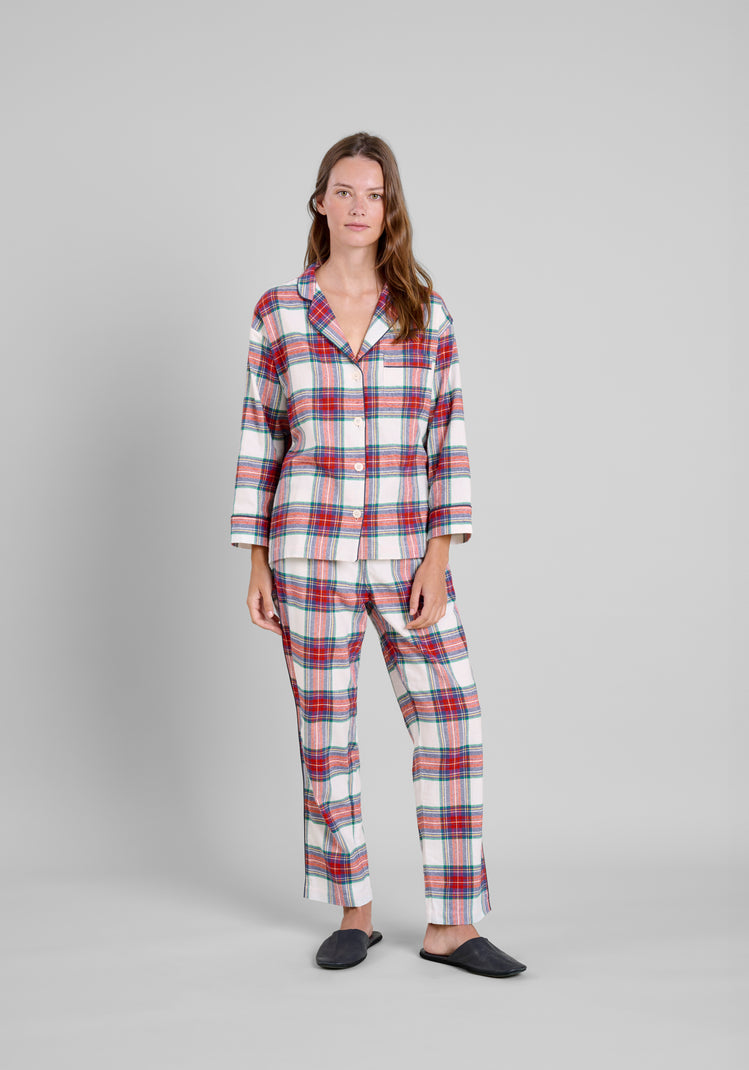 SLEEPY JONES  Marina Pajama Set in Flannel Taffeta Plaid – Sleepy Jones