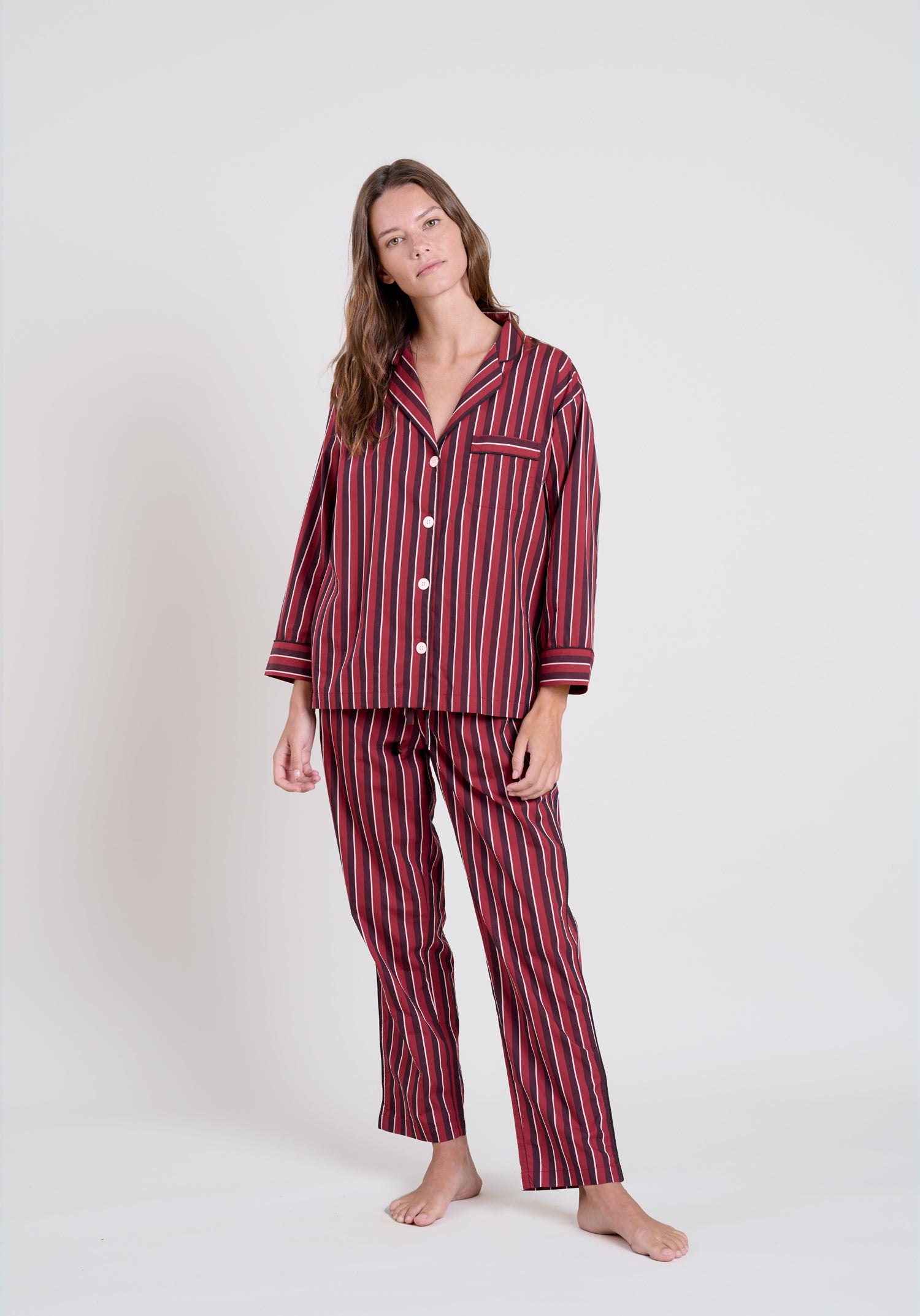 Marina Pajama Set in Bar Stripe – Sleepy Jones