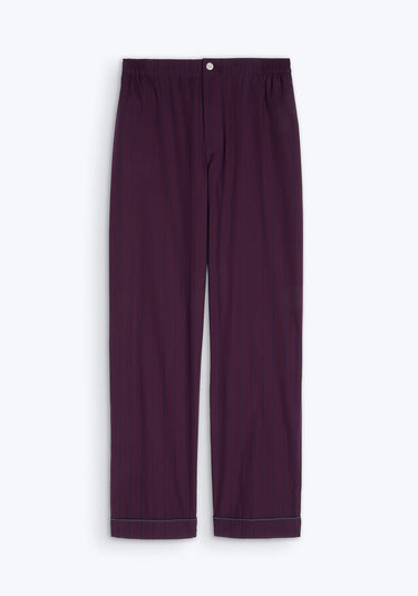 Marcel Pajama Pant in Plum Pinstripe