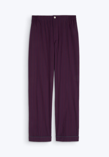 Marcel Pajama Pant in Plum Pinstripe