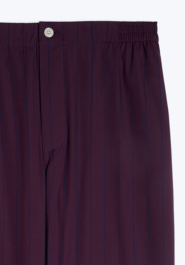 Marcel Pajama Pant in Plum Pinstripe