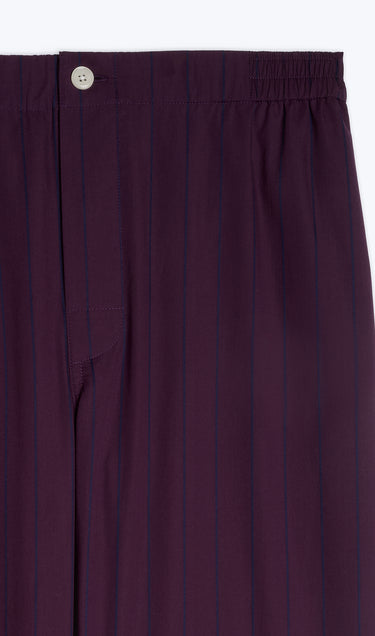 Marcel Pajama Pant in Plum Pinstripe
