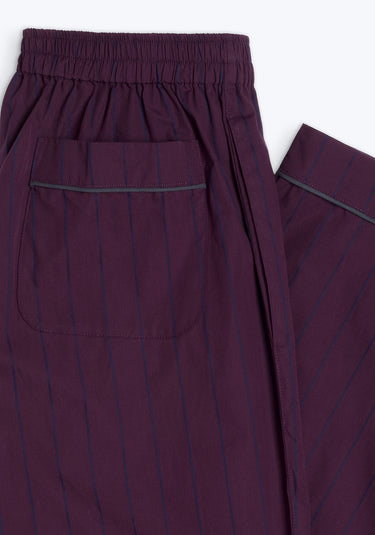 Marcel Pajama Pant in Plum Pinstripe