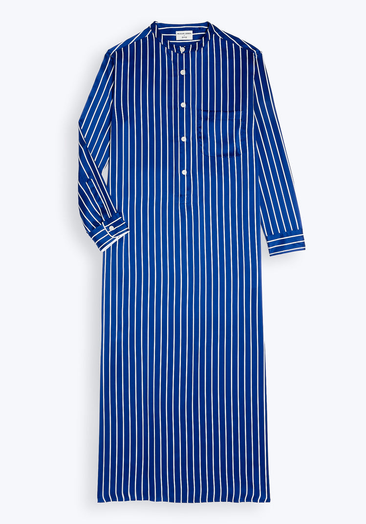 Sleepy Jones x goop Silk Georgia Kaftan in Tie Stripe