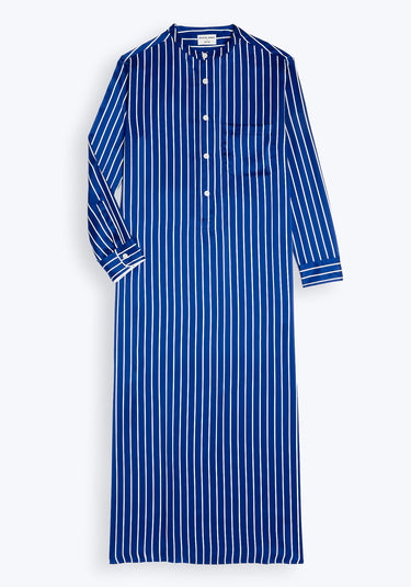 Sleepy Jones x goop Silk Georgia Kaftan in Tie Stripe