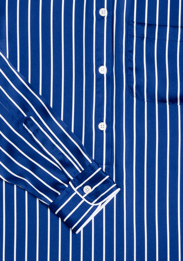Sleepy Jones x goop Silk Georgia Kaftan in Tie Stripe