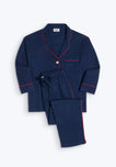 Marina Pajama Set in Navy Flannel
