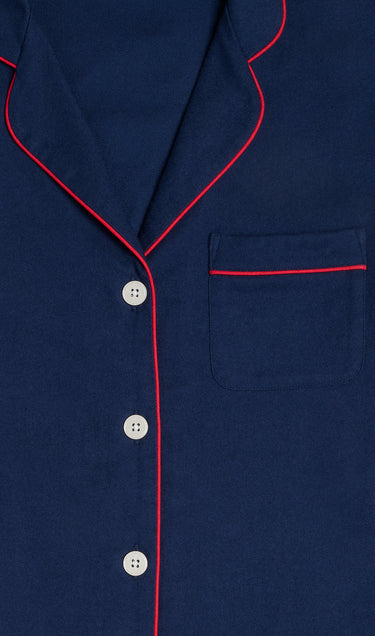 Marina Pajama Set in Navy Flannel