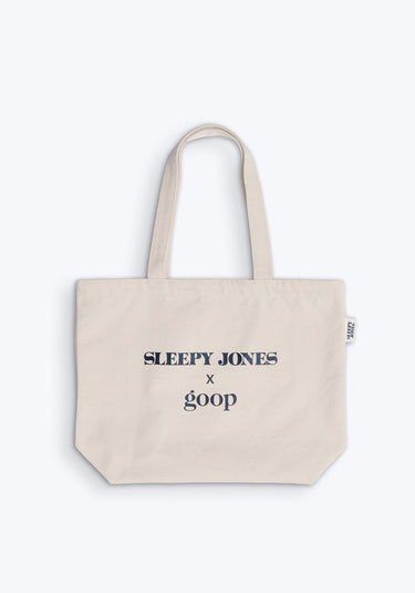 Sleepy Jones x goop Marina Pajama Set in Navy Poplin