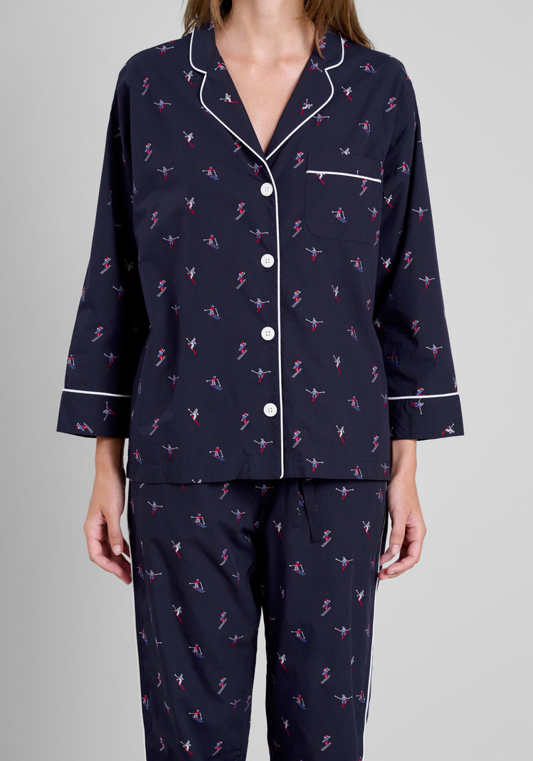 Marina Pajama Set in Skier Jacquard – Sleepy Jones