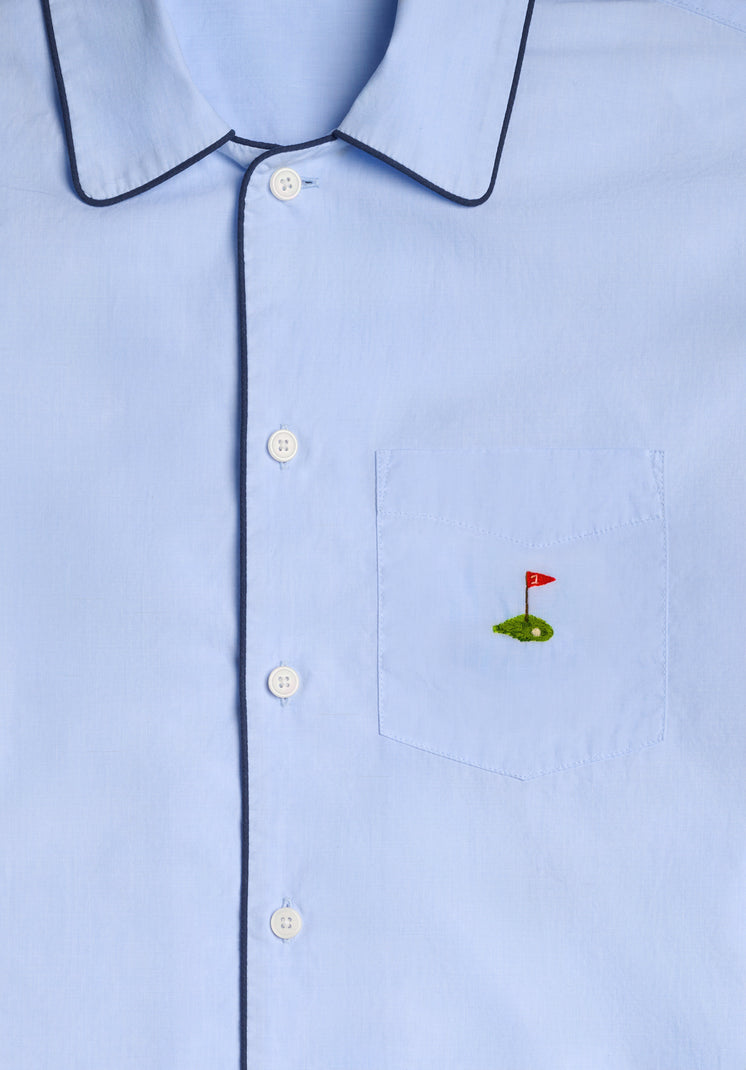 Collector's Edition Henry Pajama Set in Hand-Embroidered Golf Flag