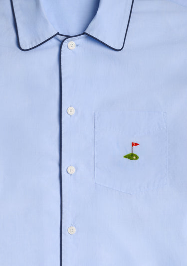 Collector's Edition Henry Pajama Set in Hand-Embroidered Golf Flag