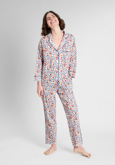 SLEEPY JONES | Marina Pajama Set in Liberty Edenham Floral White ...