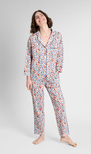 Marina Pajama Set in Liberty Edenham Floral White