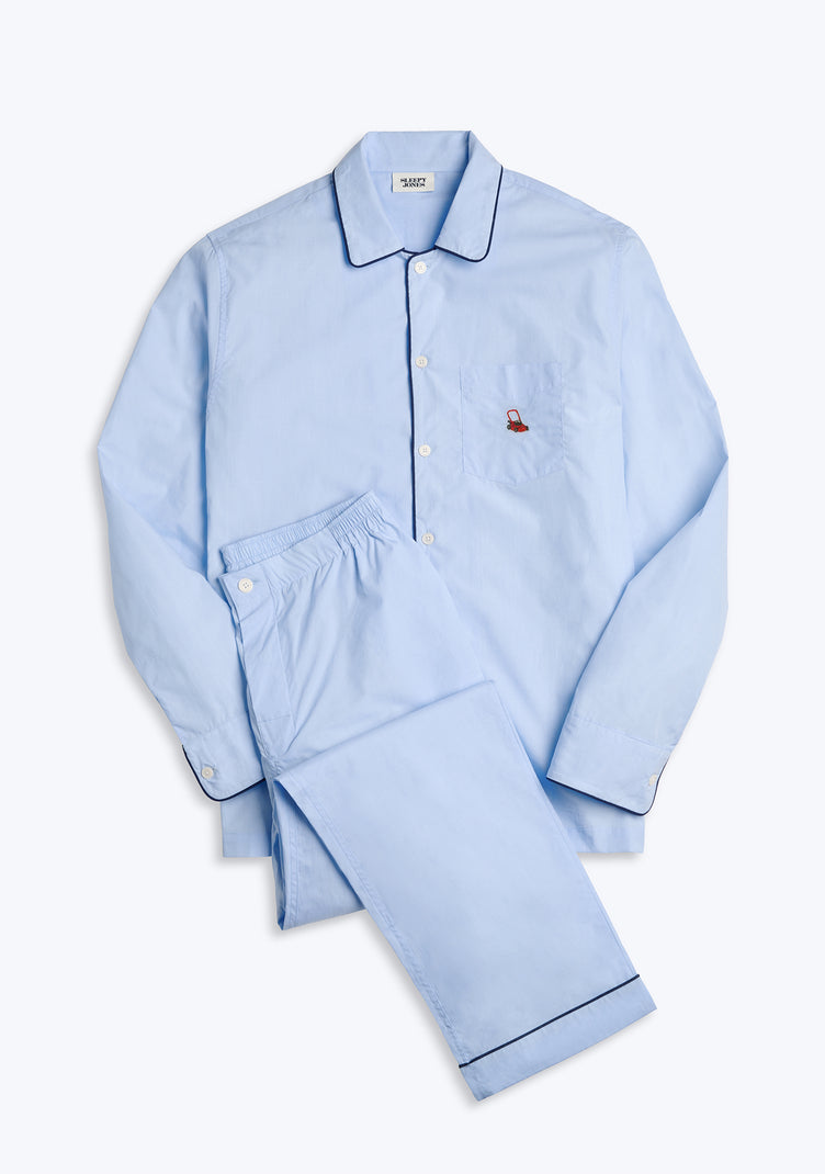 Collector's Edition Henry Pajama Set in Hand-Embroidered Push Mower