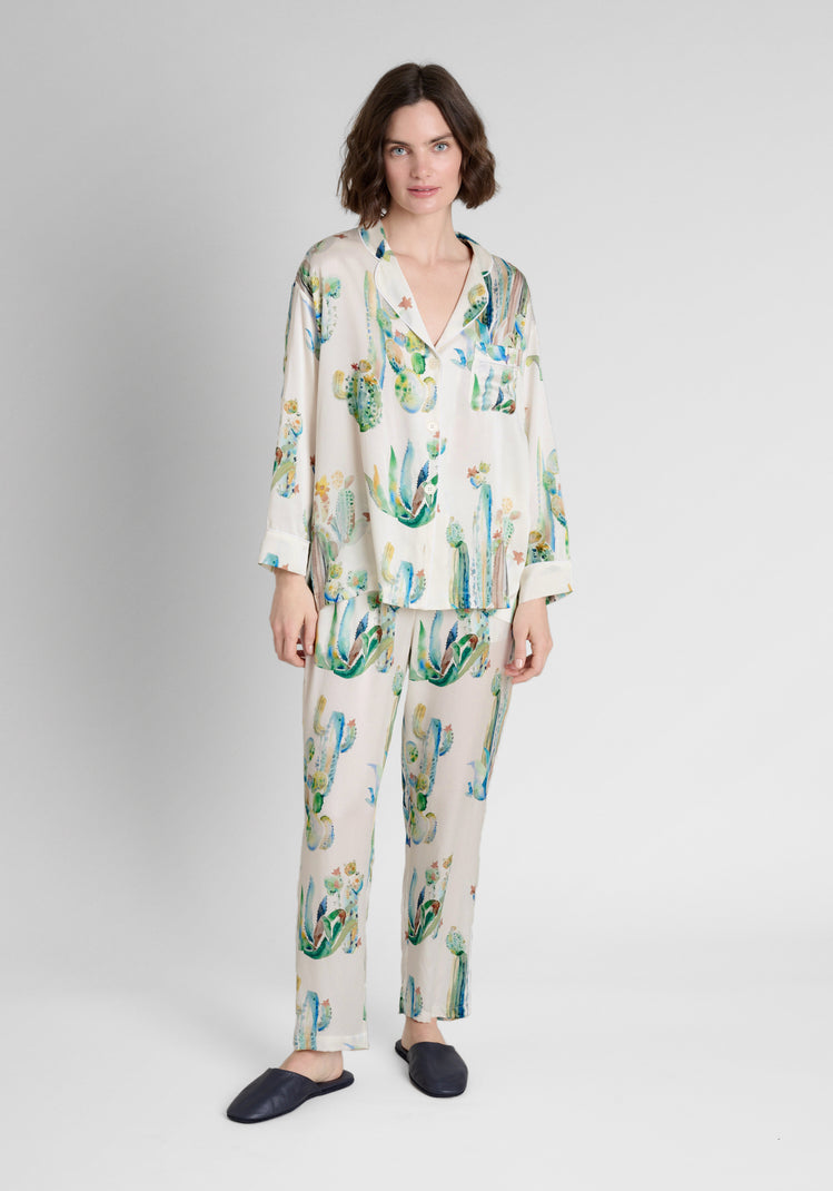 me Women's Floral Print Crop Sleep Pants - Pale Banana - Size 14