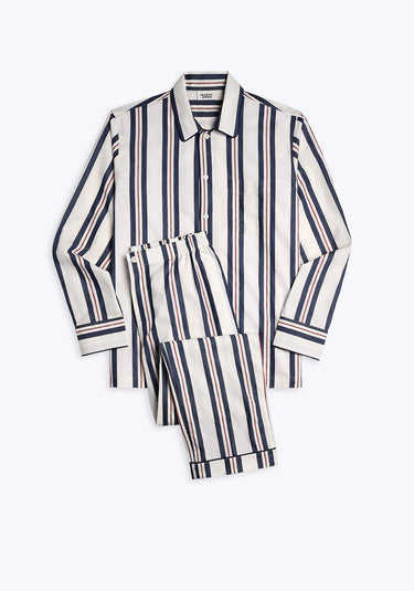 Henry Pajama Set in Nautical Regimental Stripe