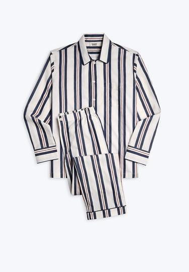 Henry Pajama Set in Nautical Regimental Stripe