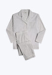 Bishop Pajama Set in Large Grey Gingham