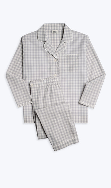 Bishop Pajama Set in Large Grey Gingham