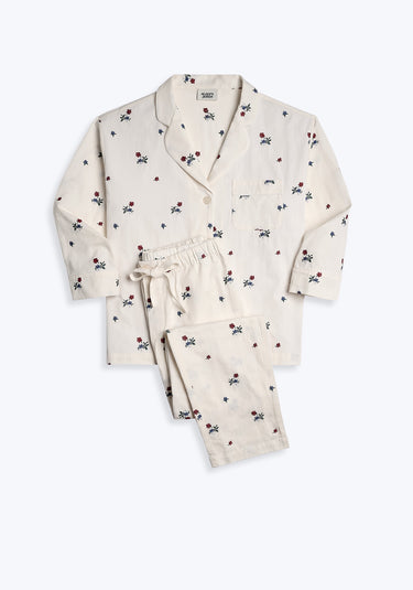 Marina Pajama Set in Embroidered Posy