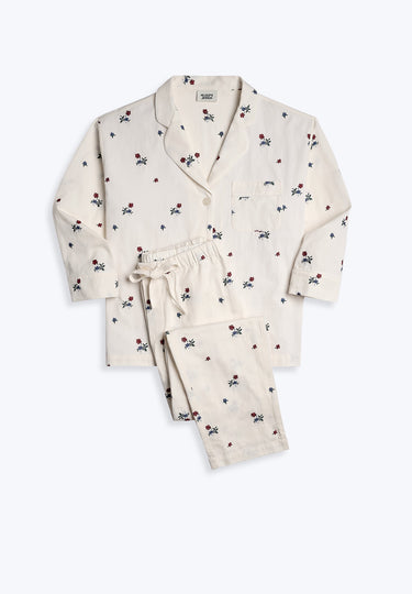 Marina Pajama Set in Embroidered Posy