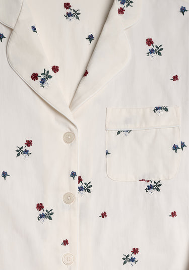 Marina Pajama Set in Embroidered Posy