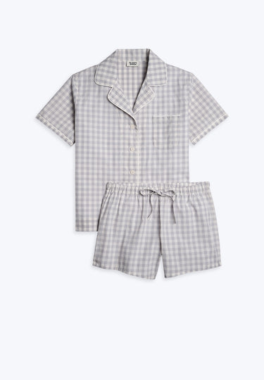 Corita Set in Large Grey Gingham