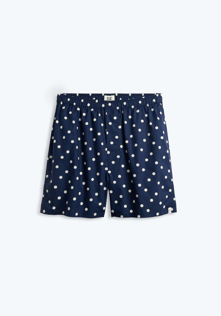 Gus Boxer in Navy Polka Dot