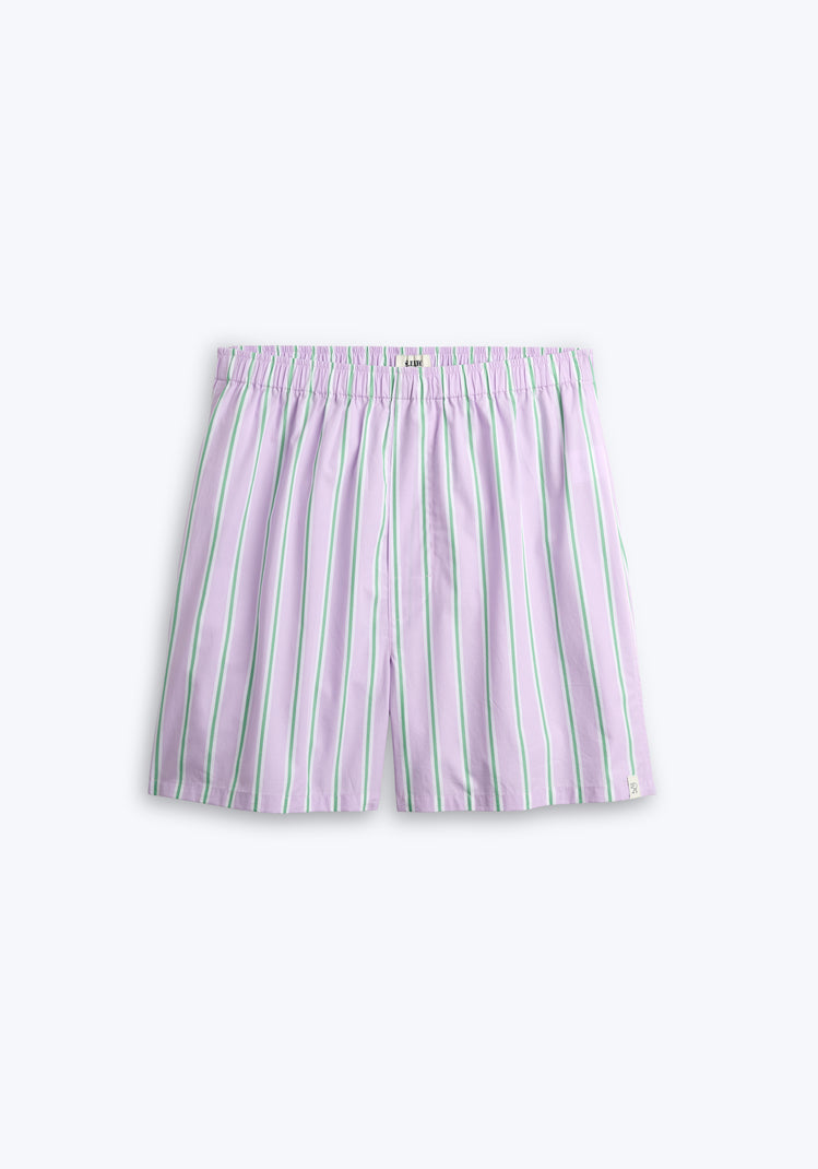 Gus Boxer in Green & Lavender Stripe