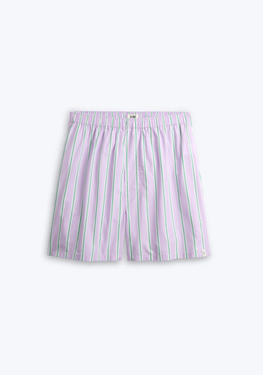 Gus Boxer in Green & Lavender Stripe