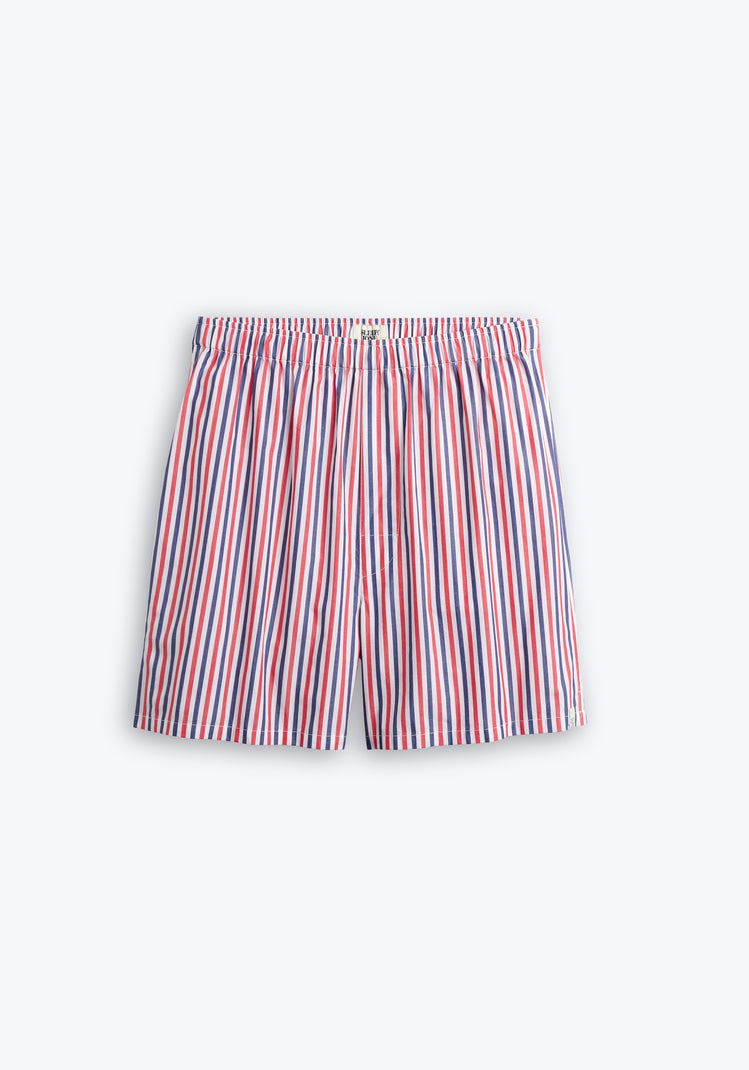 Gus Boxer in Red & Blue Multistripe