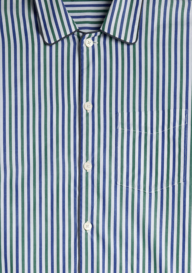 Henry Pajama Set in Green & Blue Multistripe