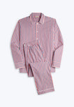 Henry Pajama Set in Red & Blue Multistripe