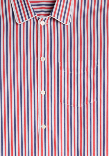 Henry Pajama Set in Red & Blue Multistripe