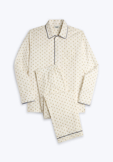 Henry Pajama Set in Yellow & Plum Paisley