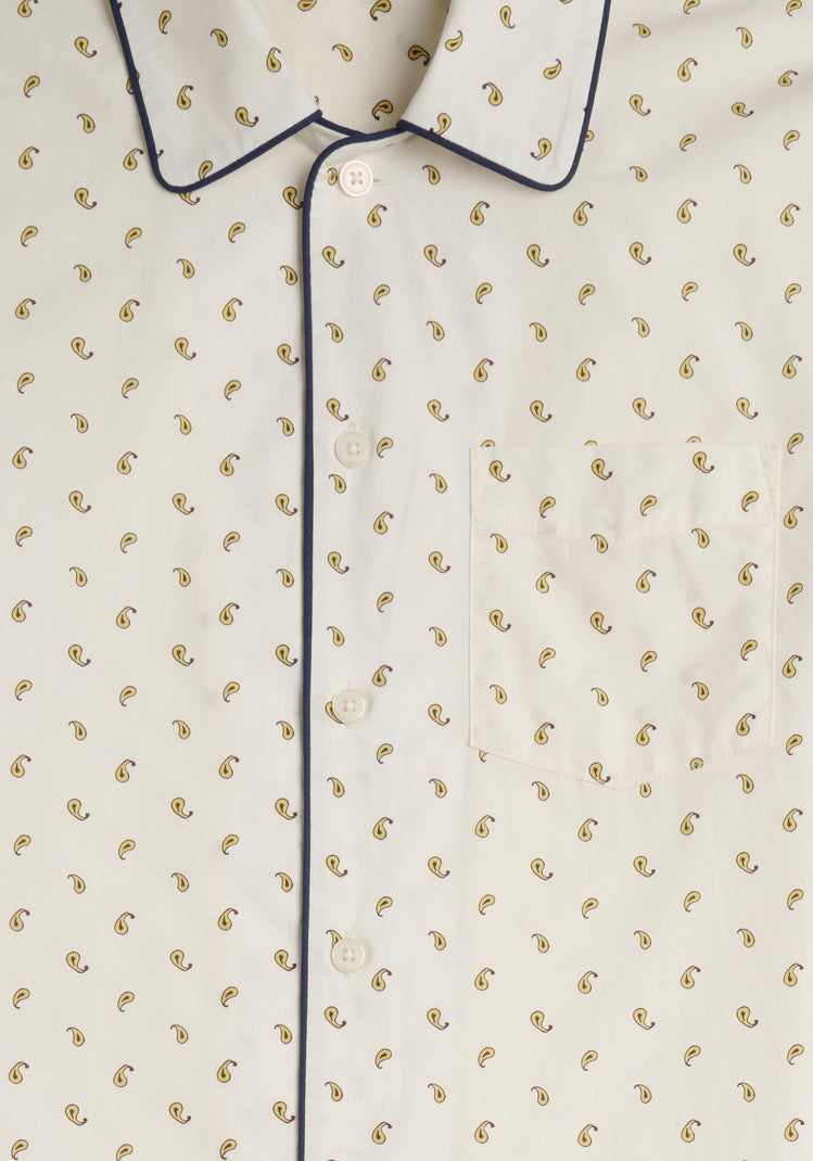 Henry Pajama Set in Yellow & Plum Paisley